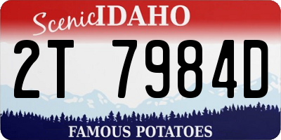 ID license plate 2T7984D