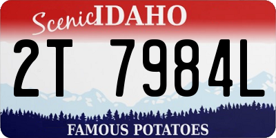 ID license plate 2T7984L