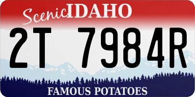 ID license plate 2T7984R