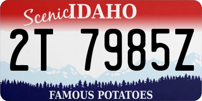 ID license plate 2T7985Z