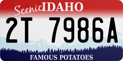 ID license plate 2T7986A