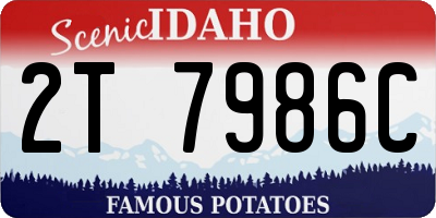 ID license plate 2T7986C