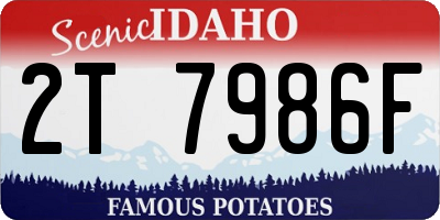 ID license plate 2T7986F