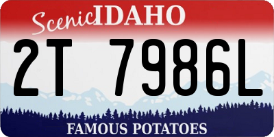 ID license plate 2T7986L