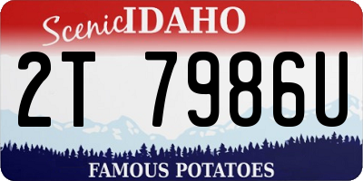 ID license plate 2T7986U