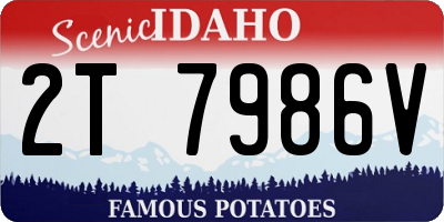 ID license plate 2T7986V