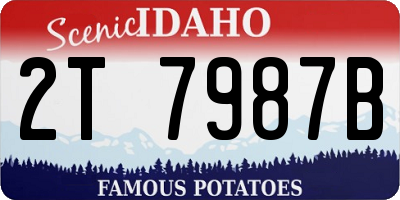 ID license plate 2T7987B