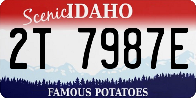 ID license plate 2T7987E