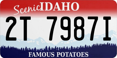 ID license plate 2T7987I