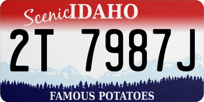 ID license plate 2T7987J