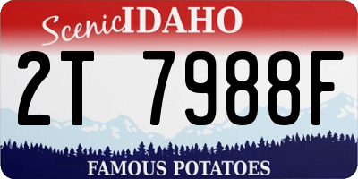 ID license plate 2T7988F