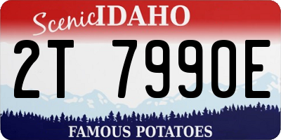 ID license plate 2T7990E