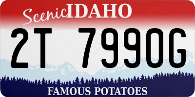 ID license plate 2T7990G