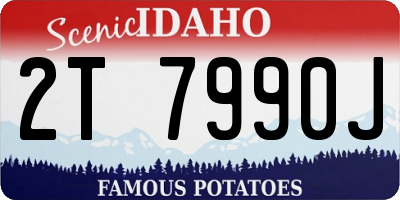 ID license plate 2T7990J