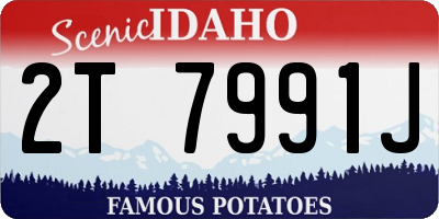 ID license plate 2T7991J