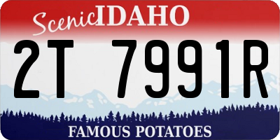 ID license plate 2T7991R