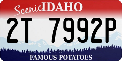 ID license plate 2T7992P