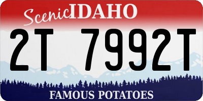 ID license plate 2T7992T