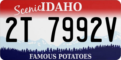 ID license plate 2T7992V