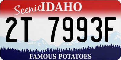 ID license plate 2T7993F