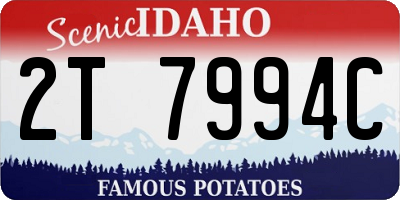 ID license plate 2T7994C