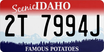 ID license plate 2T7994J