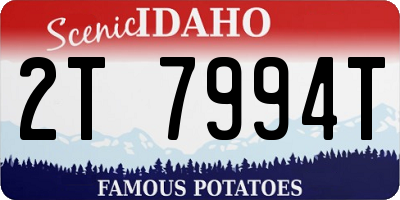 ID license plate 2T7994T