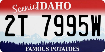 ID license plate 2T7995W