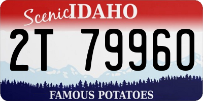 ID license plate 2T7996O