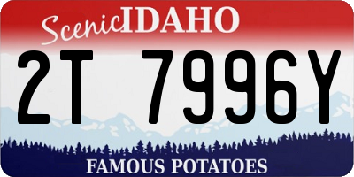ID license plate 2T7996Y