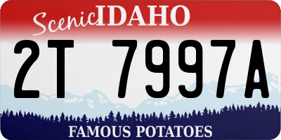 ID license plate 2T7997A