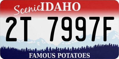 ID license plate 2T7997F