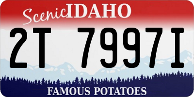 ID license plate 2T7997I