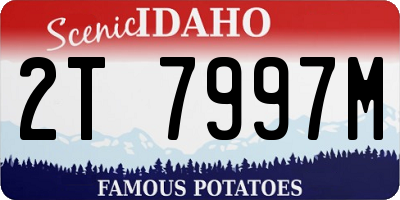ID license plate 2T7997M