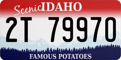 ID license plate 2T7997O
