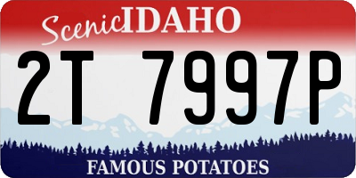 ID license plate 2T7997P
