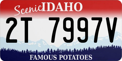 ID license plate 2T7997V