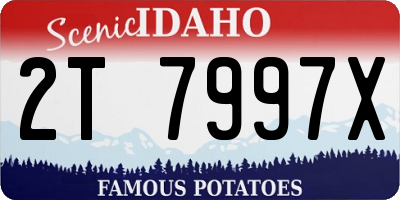 ID license plate 2T7997X