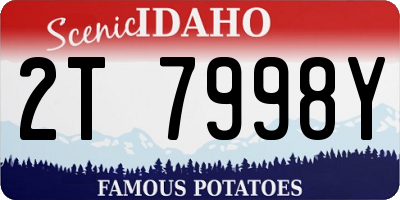 ID license plate 2T7998Y