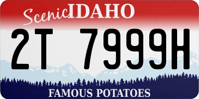 ID license plate 2T7999H