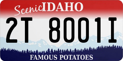 ID license plate 2T8001I