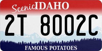 ID license plate 2T8002C