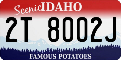 ID license plate 2T8002J