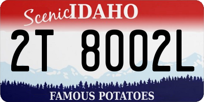 ID license plate 2T8002L