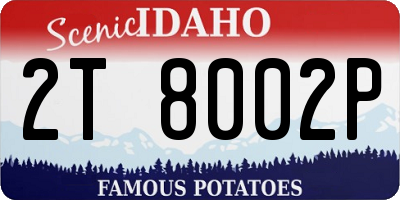 ID license plate 2T8002P