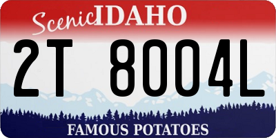 ID license plate 2T8004L