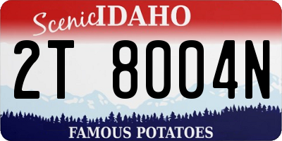 ID license plate 2T8004N