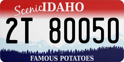 ID license plate 2T8005O
