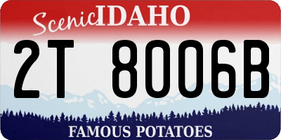 ID license plate 2T8006B