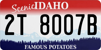 ID license plate 2T8007B